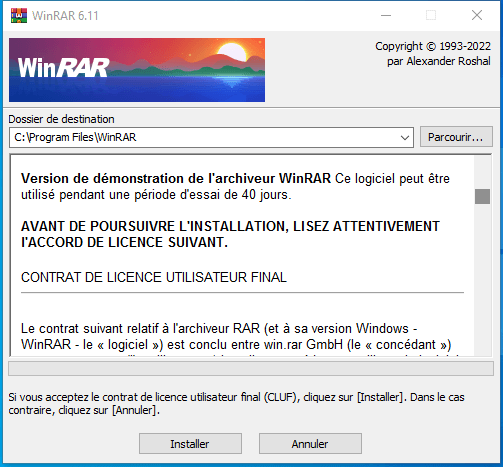 Installer WinRAR sur Pc - derniere version